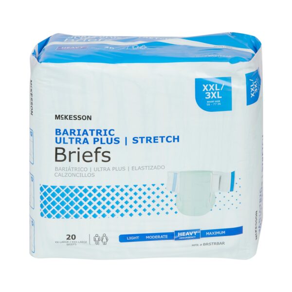 McKesson Ultra Plus Stretch Unisex Adult Incontinence Brief 2X-Large / 3X-Large, Part Number BRSTRBAR - Image 6