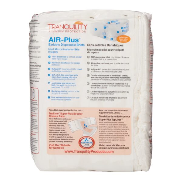 Tranquility AIR-Plus Bariatric Unisex Adult Incontinence Brief - 4X to 5X Large, Heavy Absorbency, Part 2195 - Image 5