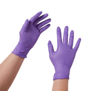 MedPro Purple Nitrile Exam Gloves Small - Chemo Tested, Textured Fingertips, 9.5 Inch Length