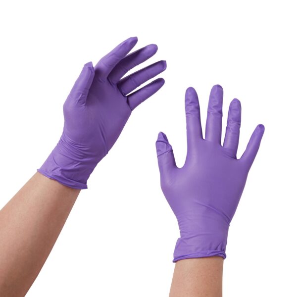Medline Purple Nitrile Exam Gloves, Small, 9.5 Inches, Textured Fingertips, Chemo Tested