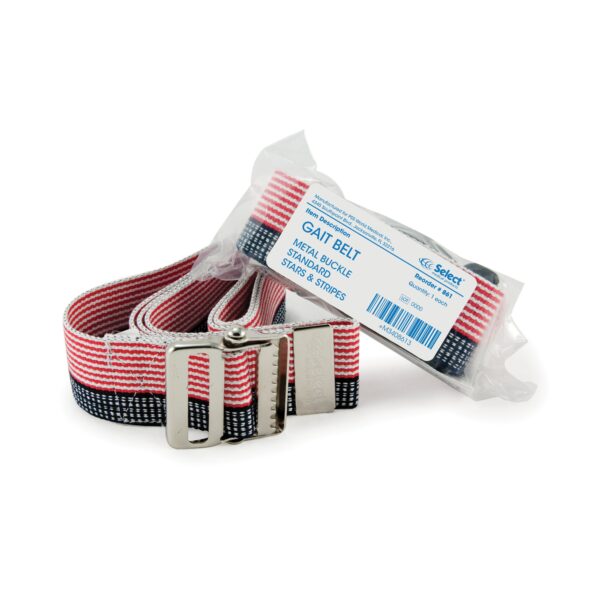 McKesson Gait Belt with Stars and Stripes Design, 5 Feet Long, Metal Buckle