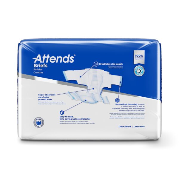 Attends Care Advanced Large Disposable Heavy Absorbency Incontinence Brief - Unisex, Size Large (44-58 inch waist) - Image 4