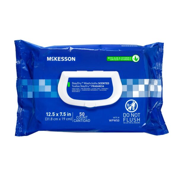 Personal Cleansing Wipe StayDry Soft Pack Scented 50 Count by Brand WPW50