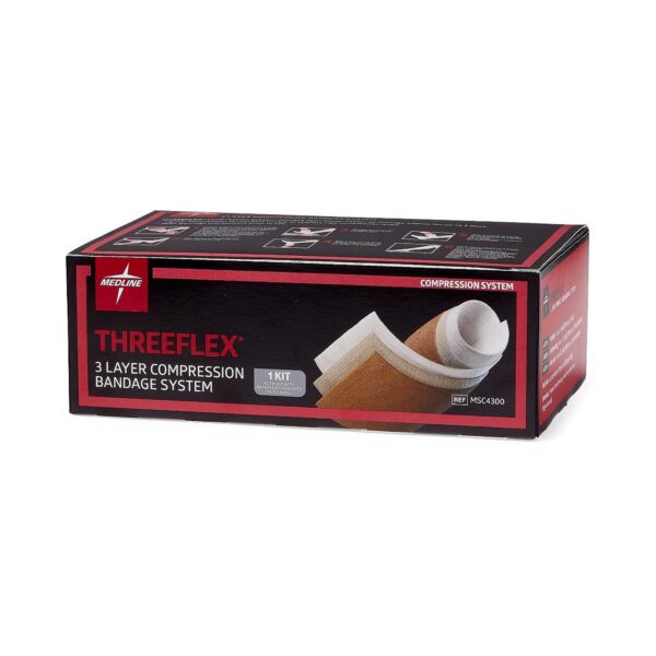 3 Layer Compression Bandage System ThreeFlex by MSC - Low Compression, Self-Adherent, Tan/White - Image 6