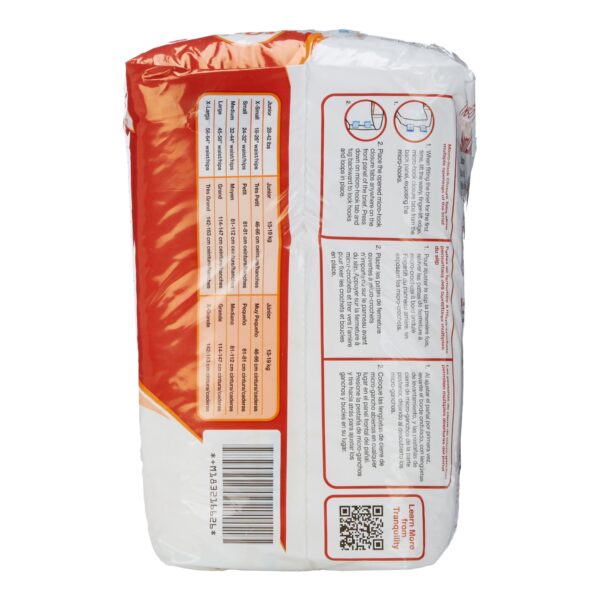 Tranquility Slimline Unisex Adult Incontinence Brief - Heavy Absorbency, X-Small (Part No. 2166, SKU 417011_BG) - Image 6
