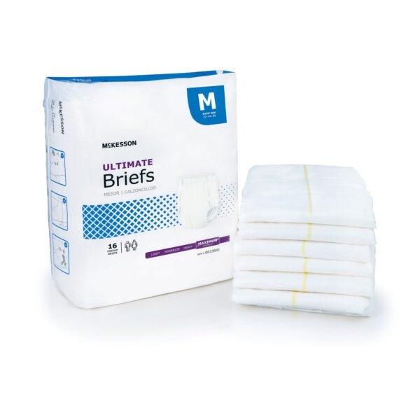 McKesson Unisex Adult Incontinence Brief, Medium, Heavy Absorbency, Part Number BR33890 - Image 2