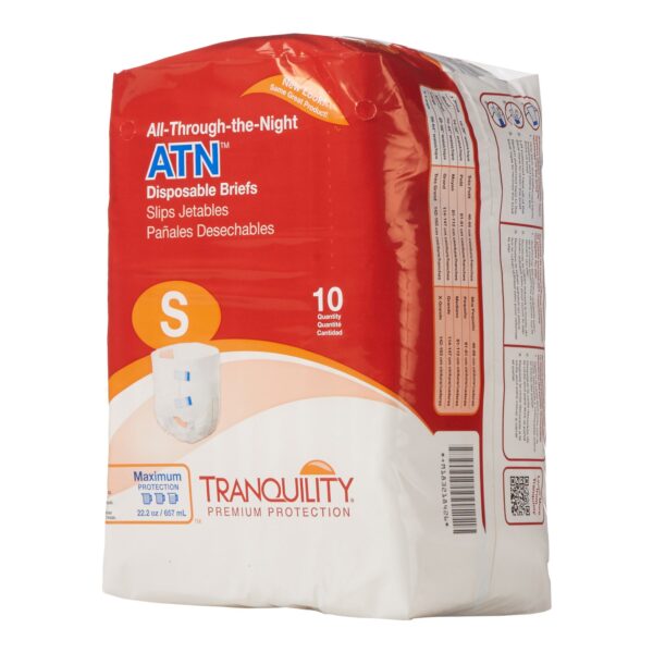 Tranquility Unisex Adult Incontinence Brief Part No. 2184 * Heavy Absorbency, Small Disposable - Image 4