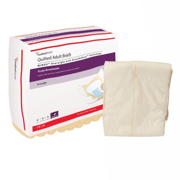 Unisex Adult Incontinence Brief Wings by Brand 67035 * Overnight Heavy Absorbency, XL