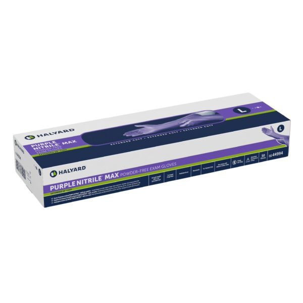 Nitrile Exam Gloves Purple Max * Large, 16-Inch Length, Extended Cuff by Brand 44994 - Image 2