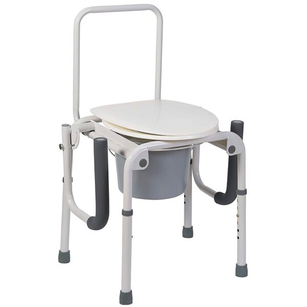 Mabis Drop Arms Steel Frame Commode Chair with 14-Inch Seat and 250 lbs. Capacity - Part Number 520-1213-1900 - Image 4