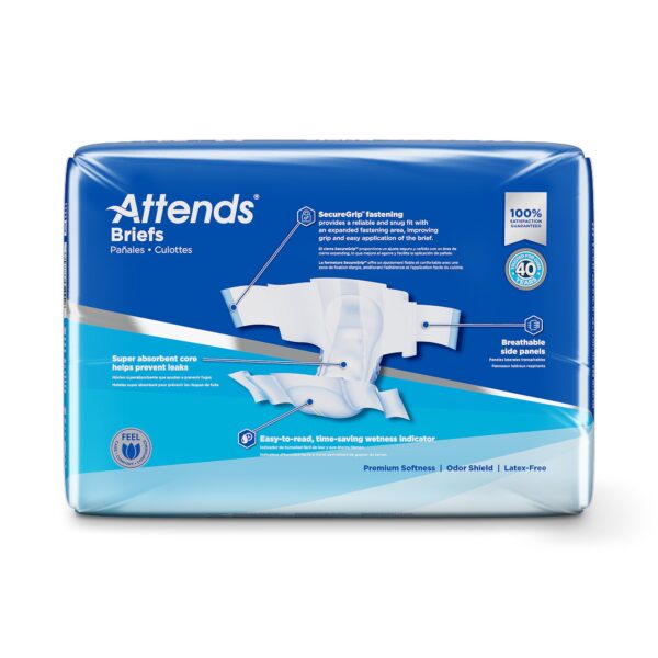Attends DDA20 Unisex Medium Disposable Heavy Absorbency Incontinence Brief - Image 5