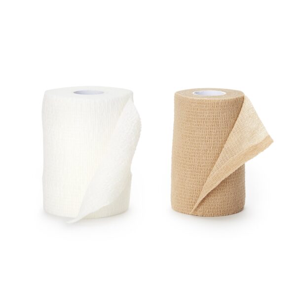 FlexPress2 2-Layer Compression Bandage System by Smith & Nephew - 4 Inch x 7-1/10 Yard / 4 Inch x 8-9/10 Yard, Tan/White, Self-Adherent Closure, Non-Sterile - Image 4