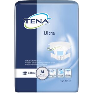 TENA Ultra Medium Unisex Adult Incontinence Brief with Heavy Absorbency and Breathable Technology