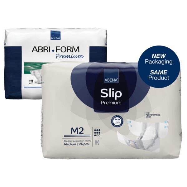 Abena Slip Premium M2 Medium Unisex Adult Incontinence Brief - Heavy Absorbency, 2,600 mL - Image 2