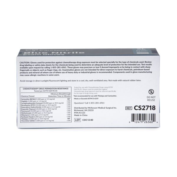 CareStock X-Large Non-Sterile Nitrile Exam Gloves with Textured Fingertips - Blue, Chemo Tested - Image 9