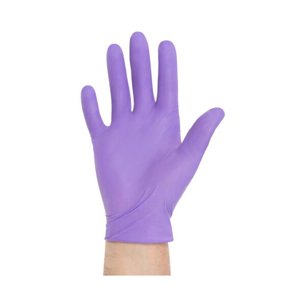 Halyard Nitrile-Xtra Extra-Large Exam Gloves with Extended Cuff and Textured Fingertips - Purple, Sterile Pair