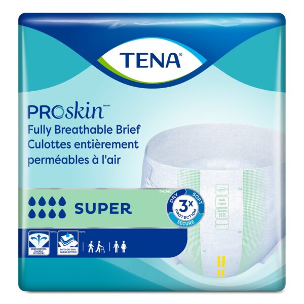 TENA ProSkin Stretch Super 3X-Large Unisex Adult Incontinence Brief with Maximum Absorbency - Image 2