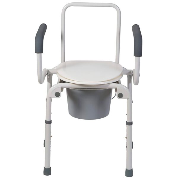 Mabis Drop Arms Steel Frame Commode Chair with 14-Inch Seat and 250 lbs. Capacity - Part Number 520-1213-1900 - Image 2