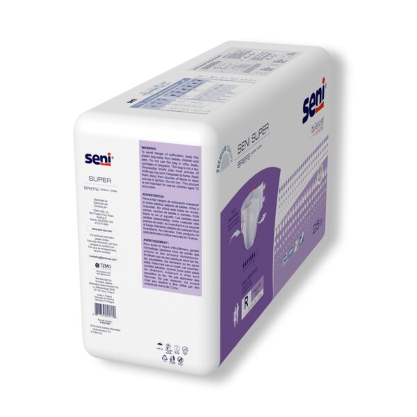 Seni Super Regular Disposable Heavy Absorbency Incontinence Brief by Seni, Part Number S-RE25-BS1 - Image 3
