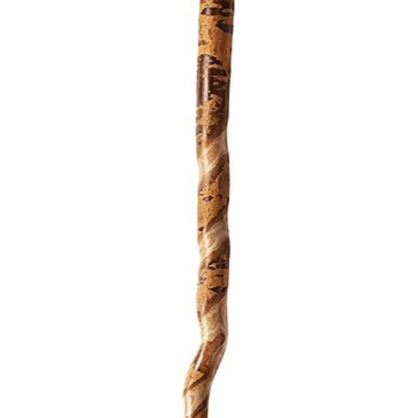 Brazos Twisted Wood Walking Stick * 55 Inch Adjustable American Hardwood Hiking Stick - Image 4