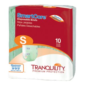 Tranquility SmartCore Unisex Adult Incontinence Brief Part 2311 - Small Disposable Heavy Absorbency