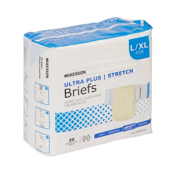 McKesson Ultra Plus Stretch Unisex Adult Incontinence Brief - Large / X-Large, Heavy Absorbency - Image 7