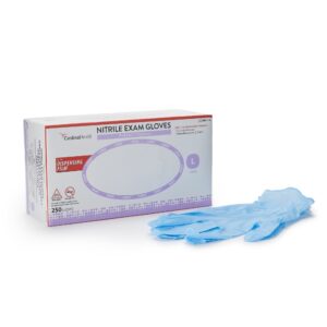 FLEXAL Comfort Large Nitrile Exam Gloves with Textured Fingertips - Blue, Chemo Tested (Part No. 88FS04L)