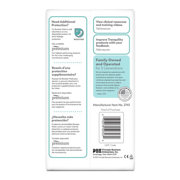 Tranquility Essential X-Small Unisex Youth Incontinence Brief Part 2743 * Heavy Absorbency Disposable Underwear - Image 3