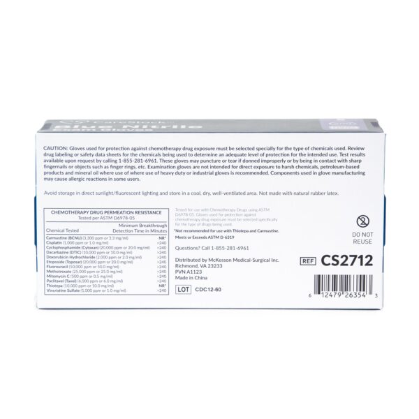 CareStock Small Non-Sterile Nitrile Exam Gloves with Textured Fingertips - Blue, Chemotherapy Tested - Image 9
