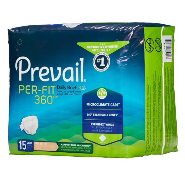Prevail Per-Fit360 Unisex Adult Incontinence Brief - Heavy Absorbency, Size 3 (Extra Large), Model PFNG-014 by Prevail - Image 2