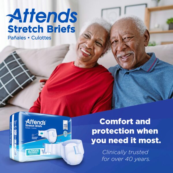 Attends DDSLXL Unisex Adult Incontinence Brief * Heavy Absorbency, Large/Extra Large (40-70 inch Waist) - Image 10