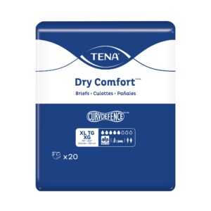 TENA Dry Comfort Unisex Adult Incontinence Brief - X-Large Disposable Moderate Absorbency