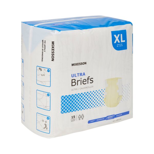 McKesson Ultra X-Large Unisex Adult Incontinence Brief - Heavy Absorbency, Size Fits 58-64 Inches - Image 7