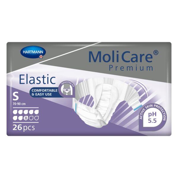 MoliCare Premium Elastic Unisex Adult Incontinence Brief Small - Heavy Absorbency, Part 165471 - Image 2