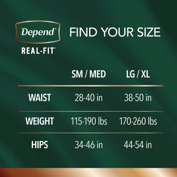 Depend Real Fit Large/X-Large Male Adult Absorbent Underwear * Heavy Absorbency, Breathable & Discreet - Image 2