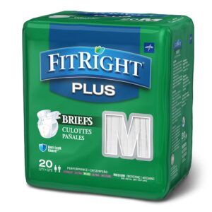 FitRight Plus Medium Unisex Adult Incontinence Brief by CS - Moderate Absorbency, Disposable