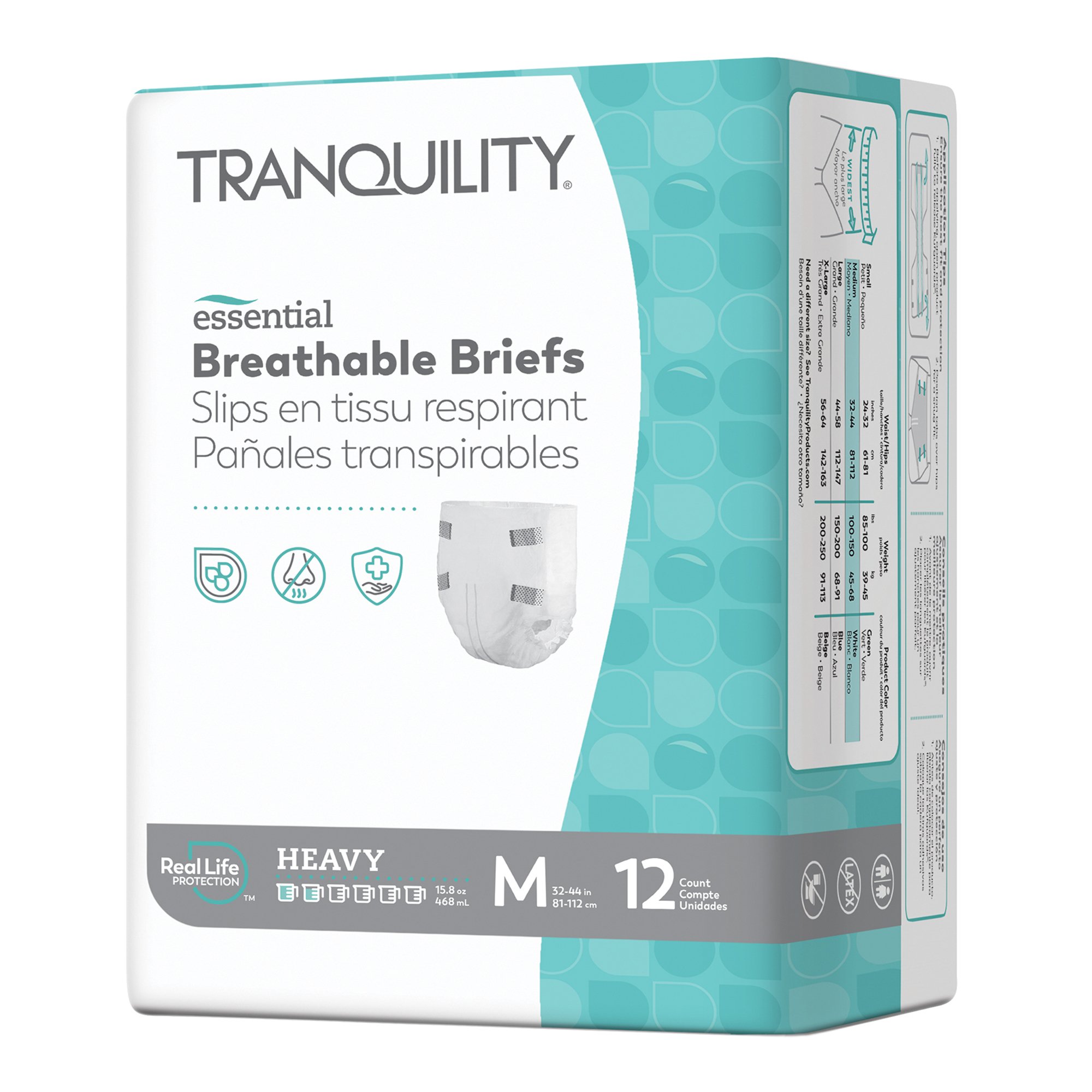 Tranquility Essential Medium Disposable Heavy Absorbency Incontinence Brief - Unisex