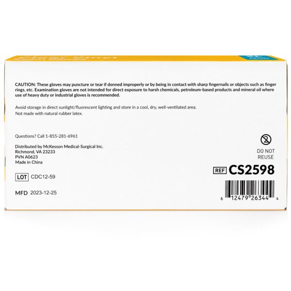 CareStock X-Large Non-Sterile Vinyl Exam Gloves - Clear, Smooth Finish, Standard Cuff - Image 9