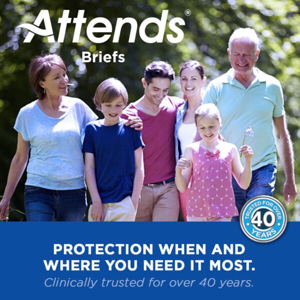 Attends Unisex Youth Incontinence Brief Small Disposable Heavy Absorbency (Part No. DD10) - Image 10