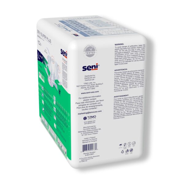 Seni Super Plus Regular Unisex Adult Incontinence Brief - Heavy Absorbency with Secure Fit - Image 7