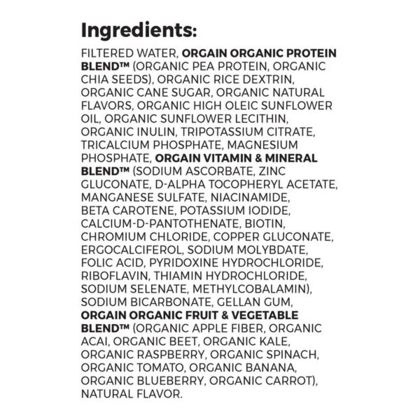 Oral Supplement Organic Nutrition Vegan Vanilla Bean Liquid - 11 oz. by Brand (Part Number 851770006743) - Image 2