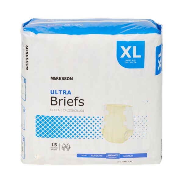 McKesson Ultra X-Large Unisex Adult Incontinence Brief with Heavy Absorbency - Part Number BRULXL - Image 6