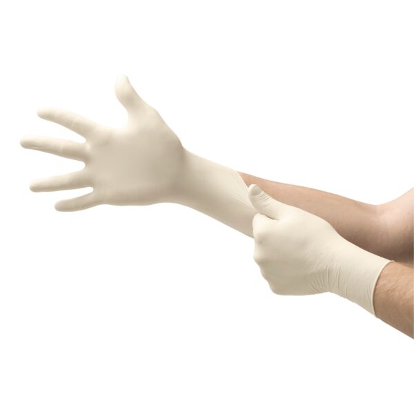 Diamond Grip Plus Small Non-Sterile Latex Exam Gloves by DGP - Textured, 0.20 mm Thickness - Image 2
