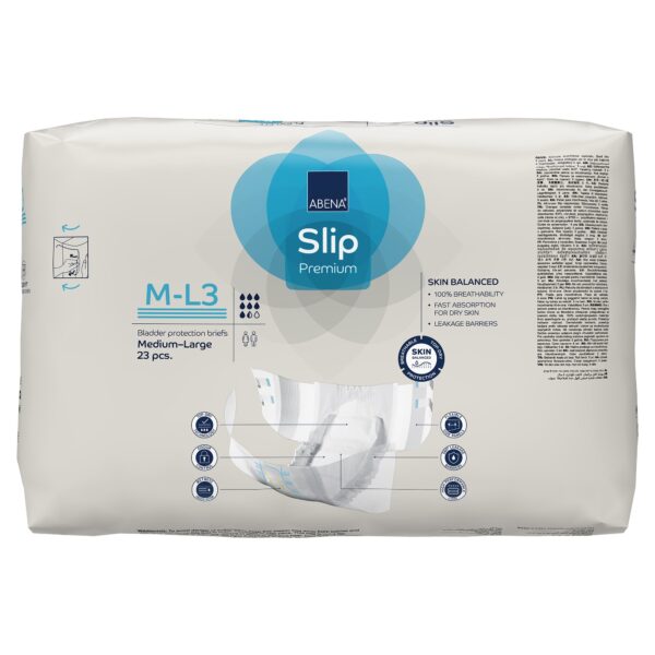 Abena Slip Flexi Fit Medium / Large Unisex Adult Incontinence Brief with 3,000 mL Absorbency - Image 5