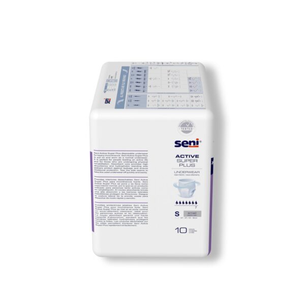 Seni Active Super Plus Unisex Adult Absorbent Underwear - Small, Heavy Incontinence Protection - Image 4