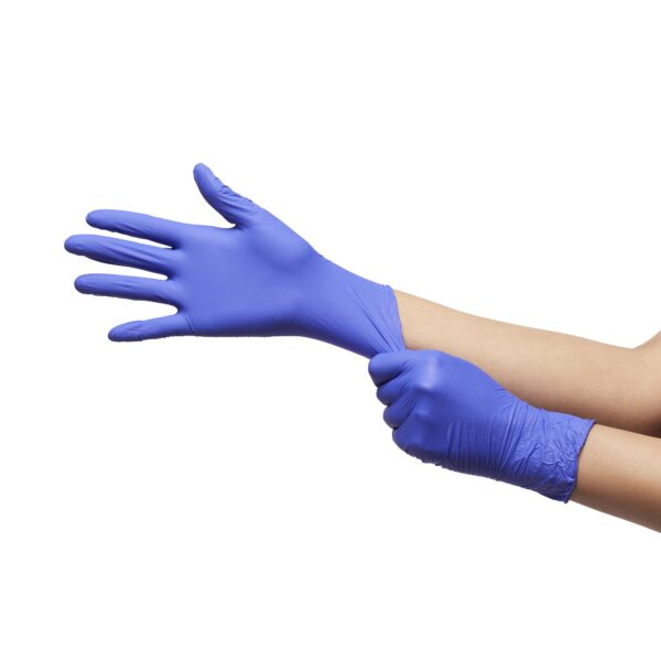 McKesson Confiderm 3.0 Large Nitrile Exam Gloves with Textured Fingertips * Blue, Non-Sterile, Standard Cuff - Image 7