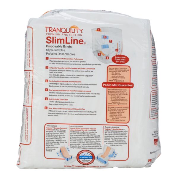 Tranquility Slimline X-Small Unisex Adult Incontinence Brief with Heavy Absorbency - Part Number 2166 - Image 5