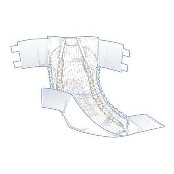 FitRight Plus Large Unisex Adult Incontinence Brief by BG - Moderate Absorbency - Image 3