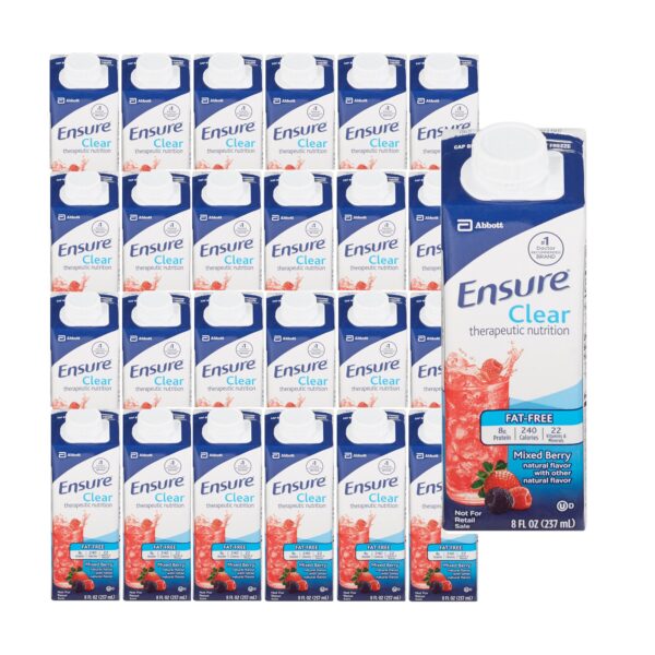 Ensure Clear Mixed Berry Flavor Liquid Oral Supplement - 8 oz. Reclosable Carton by Abbott (Part Number 64900) - Image 2