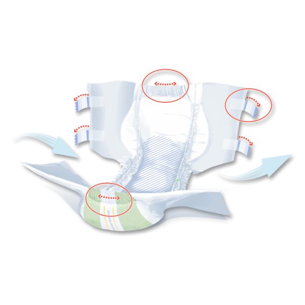 Seni Super Plus Small Unisex Adult Incontinence Brief with Heavy Absorbency - Part No. S-SM12-BP1 - Image 9
